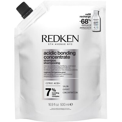 Redken Acidic Bonding Concentrate wzmacniający szampon do włosów zniszczonych i farbowanych opakowanie uzupełniające 500ml Redken Acidic Bonding Concentrate wzmacniający szampon do włosów zniszczonych i farbowanych opakowanie uzupełniające 500ml