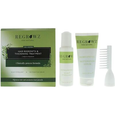 Set Regrowz: Homeopathic, Scalp Serum, Restorative, 75 ml + Homeopathic, Scalp Cream Treatment, Hydrate & Protect, 75 ml + Homeopathic, Mini, Hair B.. Set Regrowz: Homeopathic, Scalp Serum, Restorative, 75 ml + Homeopathic, Scalp Cream Treatment, Hydrate & Protect, 75 ml + Homeopathic, Mini, Hair B..