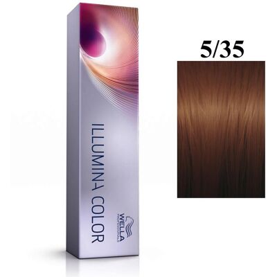 Wella Professionals, Illumina Color, Trwała farba do włosów, 5/35 Light Chestnut Golden Mahogany, 60 ml Wella Professionals, Illumina Color, Trwała farba do włosów, 5/35 Light Chestnut Golden Mahogany, 60 ml
