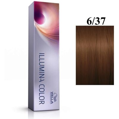 Wella Professionals, Illumina Color, Trwała farba do włosów, 6/37 Dark Blonde Golden Chestnut, 60 ml Wella Professionals, Illumina Color, Trwała farba do włosów, 6/37 Dark Blonde Golden Chestnut, 60 ml