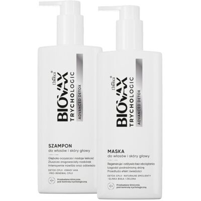 Zestaw Biovax Advanced Detox szampon 200ml + maska do włosów 200ml Zestaw Biovax Advanced Detox szampon 200ml + maska do włosów 200ml