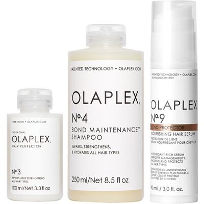 Zestaw Olaplex No. 4 szampon + No. 3 kuracja + No. 9 Hair Serum – Kosmetyki pielęgnacyjne do włosów Zestaw Olaplex No. 4 szampon + No. 3 kuracja + No. 9 Hair Serum – Kosmetyki pielęgnacyjne do włosów