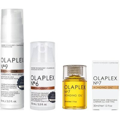Zestaw Olaplex No. 6 Bond Smoother krem + No. 7 olejek + No. 9 serum – Kosmetyki pielęgnacyjne do włosów Zestaw Olaplex No. 6 Bond Smoother krem + No. 7 olejek + No. 9 serum – Kosmetyki pielęgnacyjne do włosów