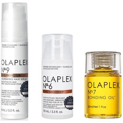 Zestaw Olaplex No. 6 Bond smoother + No. 7 olejek + No. 9 serum – Kosmetyki pielęgnacyjne do włosów Zestaw Olaplex No. 6 Bond smoother + No. 7 olejek + No. 9 serum – Kosmetyki pielęgnacyjne do włosów