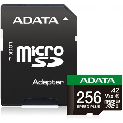 ADATA Karta microSD Speed Plus 256GB UHS1 U3 V30 A2 180/160 MB/s ADATA Karta microSD Speed Plus 256GB UHS1 U3 V30 A2 180/160 MB/s