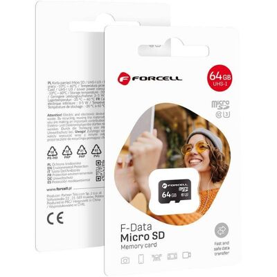 Inny producent Forcell F-Data Karta Pamięci Do 64Gb Uhs-I U3 Class 10 Inny producent Forcell F-Data Karta Pamięci Do 64Gb Uhs-I U3 Class 10