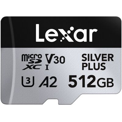 Karta Lexar microSDXC Silver Plus 1066x UHS-I/U3/A2/4K R205/W150 (V30) 512GB Karta Lexar microSDXC Silver Plus 1066x UHS-I/U3/A2/4K R205/W150 (V30) 512GB
