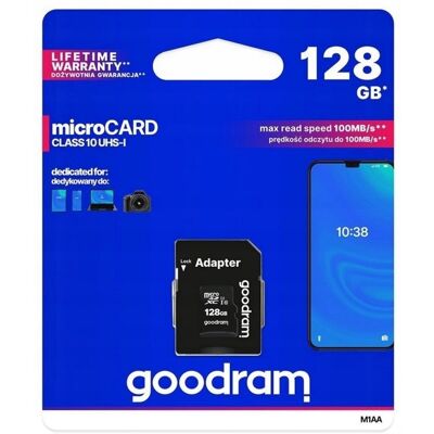 Inny producent Karta pamięci 128GB microSD do telefonu szybka 10 Class z adapterem SD Inny producent Karta pamięci 128GB microSD do telefonu szybka 10 Class z adapterem SD