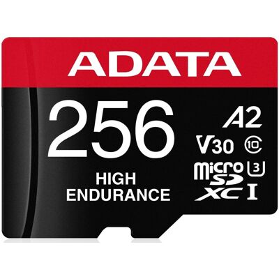 Karta pamięci ADATA microSDXC High Endurance, 256GB, UHS-I + adapter Karta pamięci ADATA microSDXC High Endurance, 256GB, UHS-I + adapter
