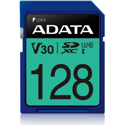 Karta pamięci ADATA SDXC PremierPro, 128GB, UHS-I, U3, V30, 100/80 MB/s Karta pamięci ADATA SDXC PremierPro, 128GB, UHS-I, U3, V30, 100/80 MB/s