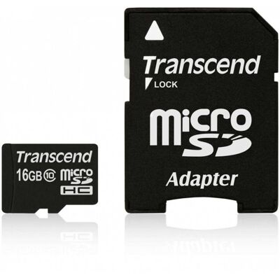 Karta pamięci TRANSCEND Premium, microSD, 16 GB + adapter Karta pamięci TRANSCEND Premium, microSD, 16 GB + adapter