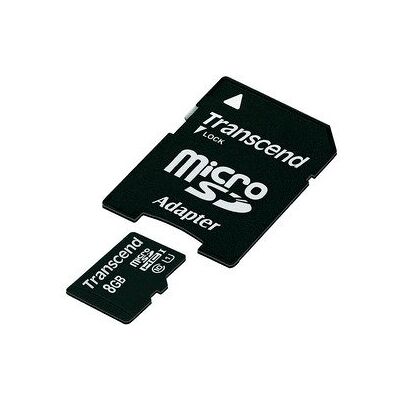 Karta pamięci TRANSCEND TS8GUSDU1, MicroSDHC, 8 GB + adapter Karta pamięci TRANSCEND TS8GUSDU1, MicroSDHC, 8 GB + adapter