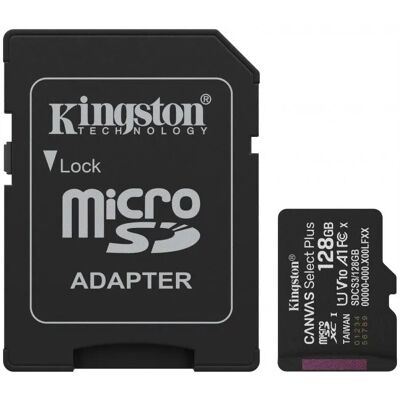 Kingston microSDXC Canvas Select Plus Gen3 128GB 150R Class 10 UHS-I Kingston microSDXC Canvas Select Plus Gen3 128GB 150R Class 10 UHS-I