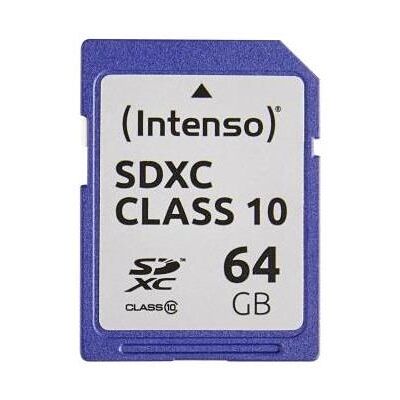 Karta pamięci Intenso SD Class 10 64 GB, do 25 MB/s, odporna na temperaturę, wstrząsy i promieniowanie rentgenowskie Karta pamięci Intenso SD Class 10 64 GB, do 25 MB/s, odporna na temperaturę, wstrząsy i promieniowanie rentgenowskie