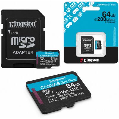 Inny producent Kingston karta pamięci 64GB microSDXC Canvas Go Plus Gen4 200MB/s A2 U3 V30 Inny producent Kingston karta pamięci 64GB microSDXC Canvas Go Plus Gen4 200MB/s A2 U3 V30