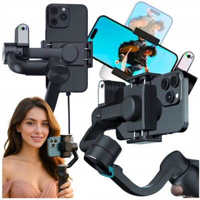 Inny producent GIMBAL DO TELEFONU KAMERA AI STATYW STABILIZATOR ZOOM BLUETOOTH APLIKACJA Inny producent GIMBAL DO TELEFONU KAMERA AI STATYW STABILIZATOR ZOOM BLUETOOTH APLIKACJA