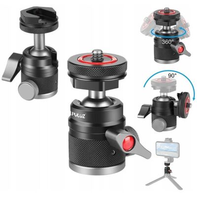 Głowica Kulowa 3D Gwint 1/4'' 2x Stopka ISO Puluz Głowica Kulowa 3D Gwint 1/4'' 2x Stopka ISO Puluz