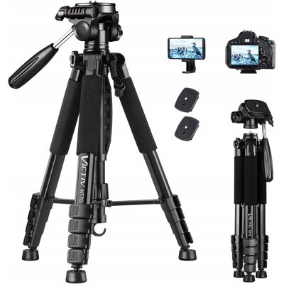 Inny producent TRIPOD STATYW FOTO 185cm APARAT TELEFON GŁOWICA UCHWYT PŁYTKA VICTIV NT70 Inny producent TRIPOD STATYW FOTO 185cm APARAT TELEFON GŁOWICA UCHWYT PŁYTKA VICTIV NT70