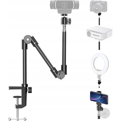 Inny producent UCHWYT BIURKOWY NA KAMERĘ TELEFON APARAT 360 STOPNI ALUMINIOWY STATYW Inny producent UCHWYT BIURKOWY NA KAMERĘ TELEFON APARAT 360 STOPNI ALUMINIOWY STATYW