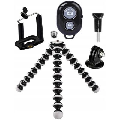 Zestaw Statyw Giętki Uchwyt Telefon Gopro Pilot Smartfon Zestaw Statyw Giętki Uchwyt Telefon Gopro Pilot Smartfon