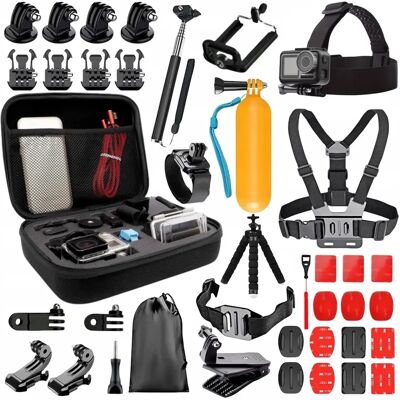 Akcesoria Do Kamer Sportowych Gopro Dji Zestaw 45 W 1 Akcesoria Do Kamer Sportowych Gopro Dji Zestaw 45 W 1