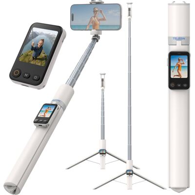 Selfie stick tripod z monitorem podglądowym do smartfonów TELESIN Selfie stick tripod z monitorem podglądowym do smartfonów TELESIN