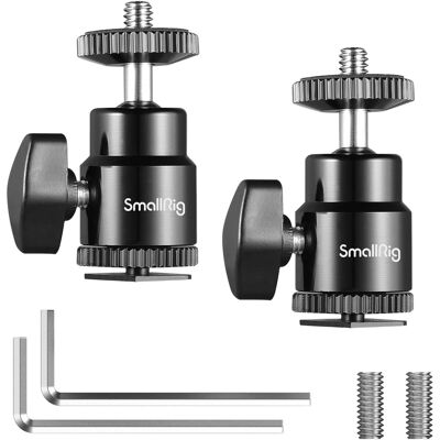 Smallrig Mini Głowica Kulowa 2059-Cf Z Adapterem Cold Shoe 2 Szt Smallrig Mini Głowica Kulowa 2059-Cf Z Adapterem Cold Shoe 2 Szt