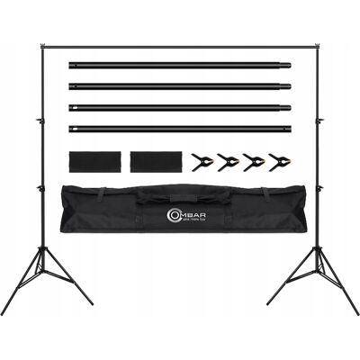 Inny producent Statyw do tła fotograficznego Stojak 2x3 m z klipsami workami etui czarny Inny producent Statyw do tła fotograficznego Stojak 2x3 m z klipsami workami etui czarny
