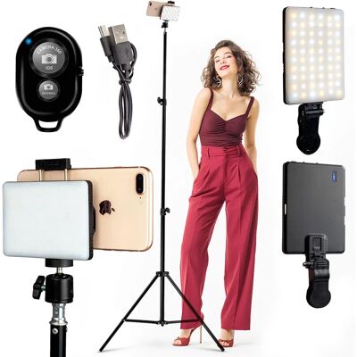 CineGEN Zestaw Statyw + Lampa Led + Pilot + Głowica + Adapter Na Telefon CineGEN Zestaw Statyw + Lampa Led + Pilot + Głowica + Adapter Na Telefon