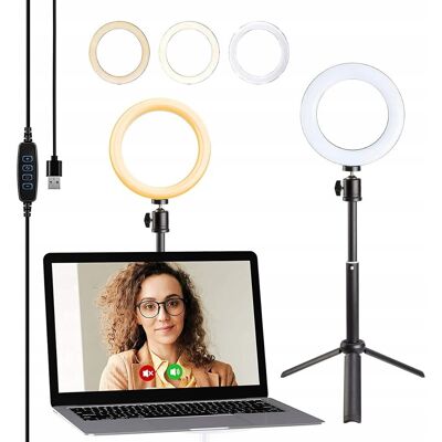 Inny producent LAMPA PIERŚCIENIOWA LED 6,3' MINI STATYW GŁOWICA UCHWYT OXENDURE OX-RLS12 Inny producent LAMPA PIERŚCIENIOWA LED 6,3' MINI STATYW GŁOWICA UCHWYT OXENDURE OX-RLS12