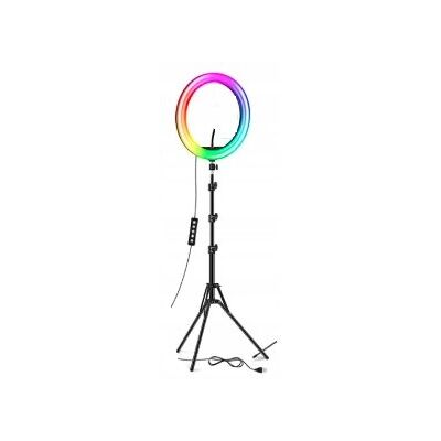 Inny producent Lampa pierścieniowa LED RGB 12.6 Gertong MJ33 ze statywem 180 cm Inny producent Lampa pierścieniowa LED RGB 12.6 Gertong MJ33 ze statywem 180 cm