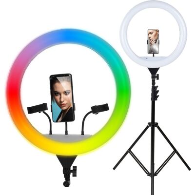 CineGEN Lampa Ring LED RGB Beauty na statywie CineGEN Lampa Ring LED RGB Beauty na statywie