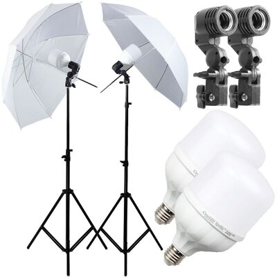 CineGEN Lumifi™ zestaw 2 lamp 100 LED z parasolkami 84cm CineGEN Lumifi™ zestaw 2 lamp 100 LED z parasolkami 84cm