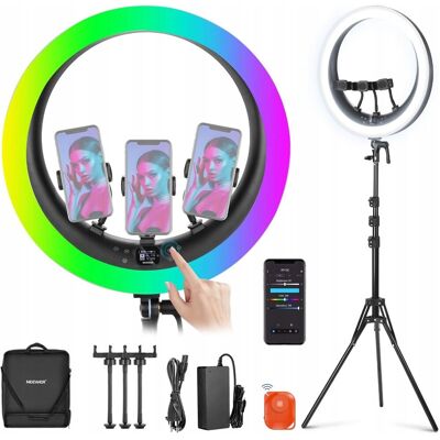 NEEWER RP19C Lampa pierścieniowa RGB LED 42W ze stojakiem i akcesoriami NEEWER RP19C Lampa pierścieniowa RGB LED 42W ze stojakiem i akcesoriami