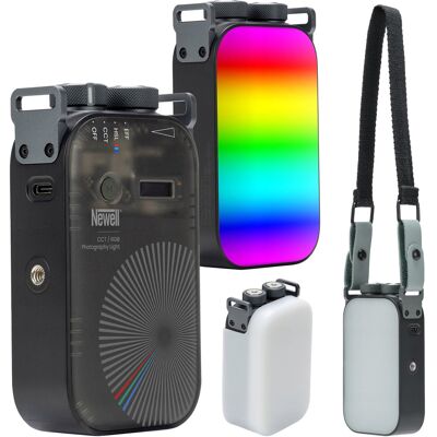 NEWELL NUCLEO LAMPA LED FOTOGRAFICZNA RGB 2500-9900K 7500mAh DYFUZOR PASEK NEWELL NUCLEO LAMPA LED FOTOGRAFICZNA RGB 2500-9900K 7500mAh DYFUZOR PASEK