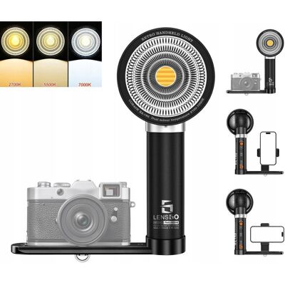 Inny producent Ręczna Lampa Led 40w Cob Retro Foto 2700-7000k Do Telefonu Aparatu / 40shb Inny producent Ręczna Lampa Led 40w Cob Retro Foto 2700-7000k Do Telefonu Aparatu / 40shb