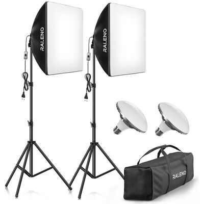 Inny producent Softbox RALENO lampy studyjne zestaw oświetleniowy 85W ze statywami Inny producent Softbox RALENO lampy studyjne zestaw oświetleniowy 85W ze statywami