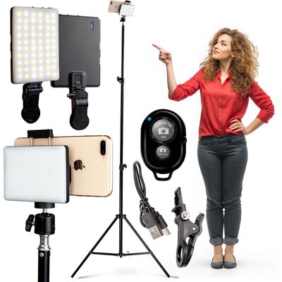 CineGEN Zestaw do streamingu StreamMe Lampa LED ze statywem i pilotem CineGEN Zestaw do streamingu StreamMe Lampa LED ze statywem i pilotem