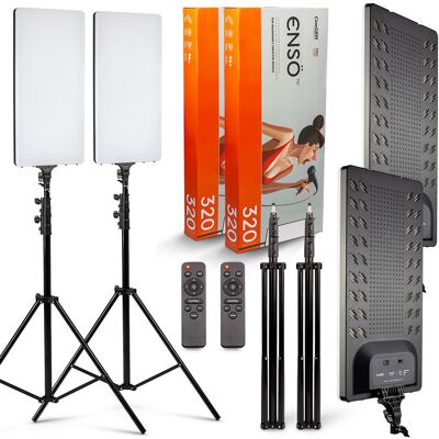 CineGEN Zestaw lamp panelowych 2x 100W LED ENSÖ™ 320 na statywie CineGEN Zestaw lamp panelowych 2x 100W LED ENSÖ™ 320 na statywie