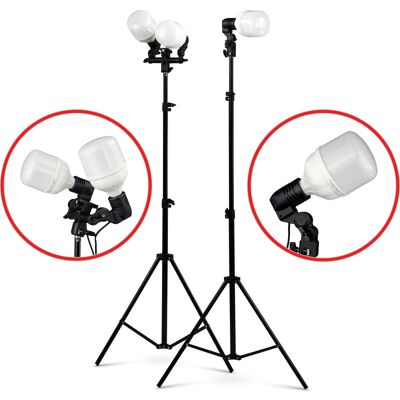 CineGEN Zestaw Lamp Studyjnych LED Mix 200W + 100W 5500K Statyw 200cm CineGEN Zestaw Lamp Studyjnych LED Mix 200W + 100W 5500K Statyw 200cm