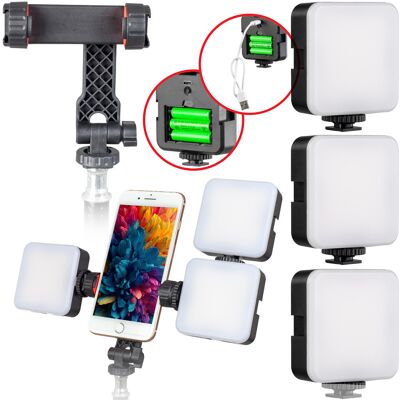 CineGEN Zestaw oświetleniowy 3 Lampa LED + Uchwyt do telefonu smartfona CineGEN Zestaw oświetleniowy 3 Lampa LED + Uchwyt do telefonu smartfona