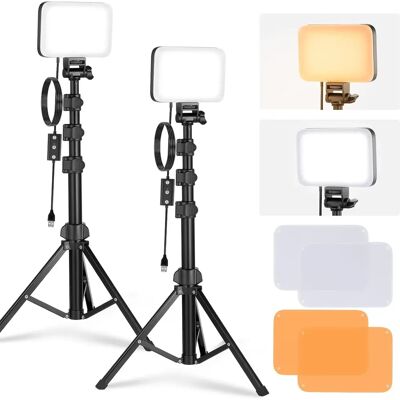 Neewer Lampa Wideo Led 2-Pak Dwukolorowa 3200-5600 K Ze Statywem I Filtrami Usb Neewer Lampa Wideo Led 2-Pak Dwukolorowa 3200-5600 K Ze Statywem I Filtrami Usb