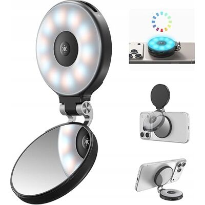 Magnetyczna lampka LED RGB TELESIN 4w1 do telefonu MagSafe Magnetyczna lampka LED RGB TELESIN 4w1 do telefonu MagSafe