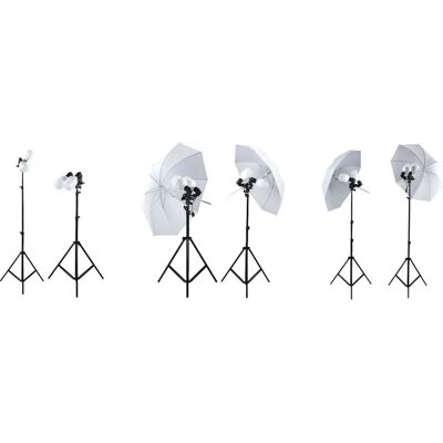 CineGEN Zestaw 2 Lamp 2x100 Led Z Parasolkami 110cm CineGEN Zestaw 2 Lamp 2x100 Led Z Parasolkami 110cm