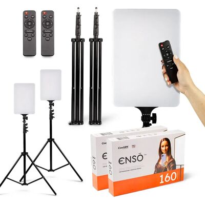 CineGEN Zestaw 2 Lamp Panelowych Led Enso 160 Na Statywie CineGEN Zestaw 2 Lamp Panelowych Led Enso 160 Na Statywie