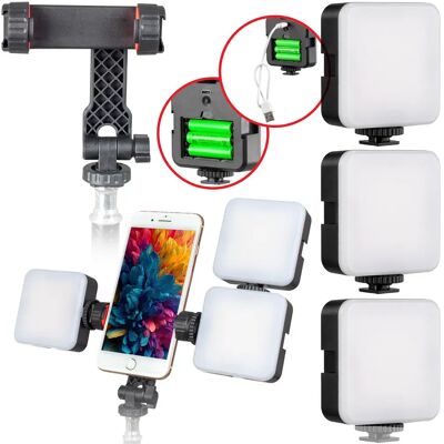 CineGEN Zestaw Oświetleniowy 3 Lampa Led + Uchwyt Do Telefonu Smartfona CineGEN Zestaw Oświetleniowy 3 Lampa Led + Uchwyt Do Telefonu Smartfona