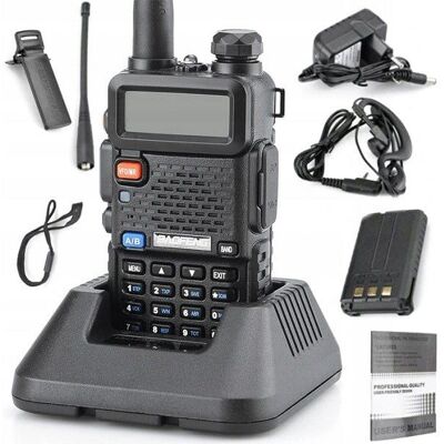 Baofeng UV-5R HTQ Radio Walkie-Talkie - 10 km, Czarny Baofeng UV-5R HTQ Radio Walkie-Talkie - 10 km, Czarny