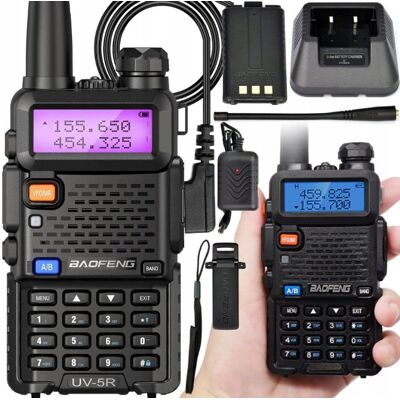 KRÓTKOFALÓWKA WALKIE TALKIE BAOFENG UV-5R HT 5W RADIO POLICJA POGOTOWIE KRÓTKOFALÓWKA WALKIE TALKIE BAOFENG UV-5R HT 5W RADIO POLICJA POGOTOWIE