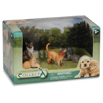 Collecta Cats: Zestaw 4 Figur Kotów - Pudełko prezentowe 22x13x13cm Collecta Cats: Zestaw 4 Figur Kotów - Pudełko prezentowe 22x13x13cm
