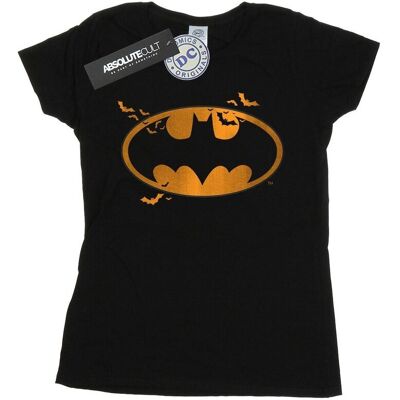 DC Comics Damska Bawełniana Koszulka Z Logo Batman Na Halloween (XXL (193cm) / Czarny) DC Comics Damska Bawełniana Koszulka Z Logo Batman Na Halloween (XXL (193cm) / Czarny)